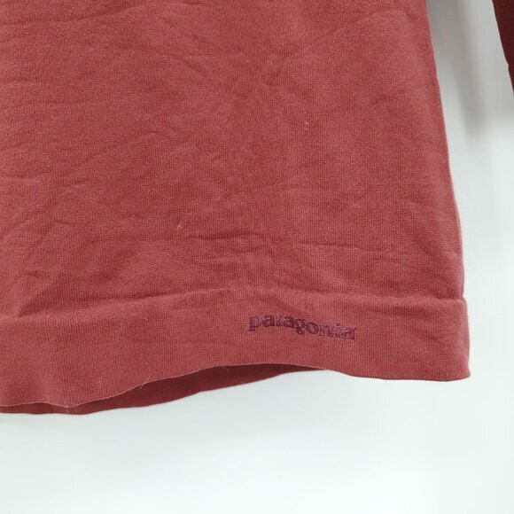 Mid-2000s Patagonia Body Nylon/Spandex Printed Scoop Neck Long Sleeve Top M Red - Picture 10 of 16